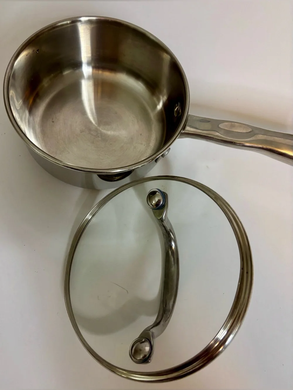 Stainless Steel 1 Qt Saucepan copper bottom with Lid Italian made